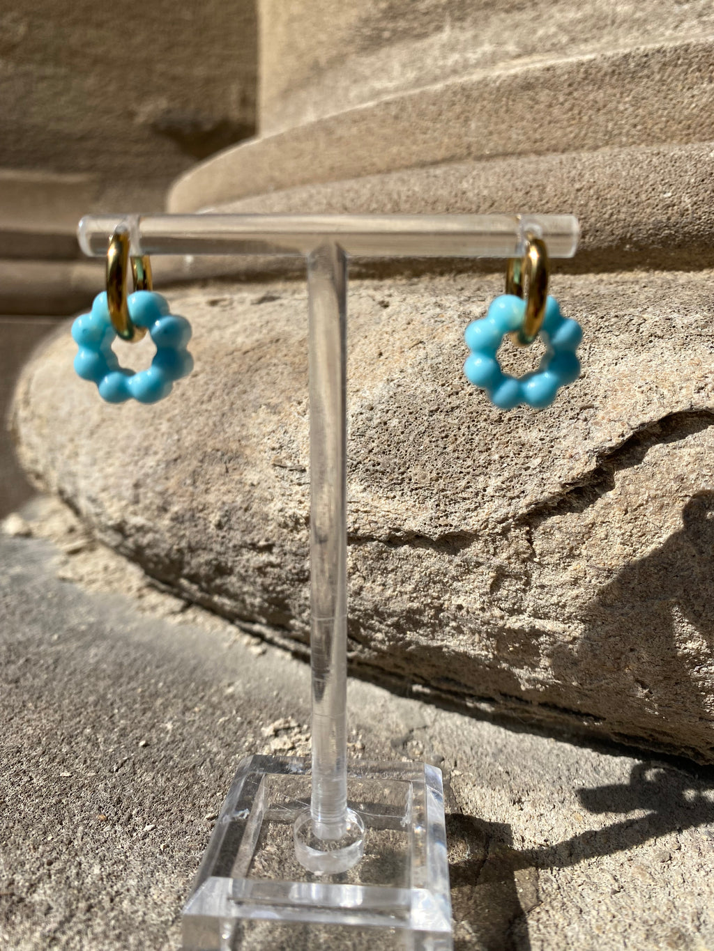 Resin Bubble Flower Hoops