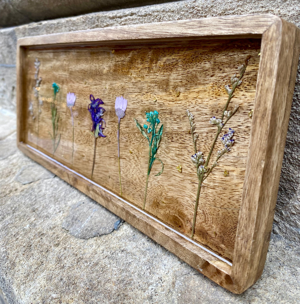 Mangowood & Resin Flower Tray