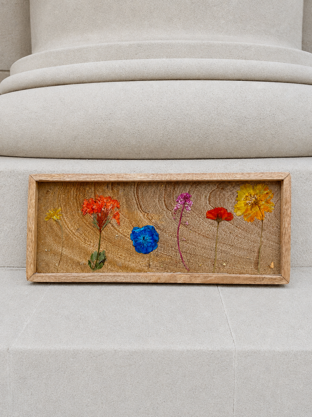 Mangowood & Resin Flower Tray