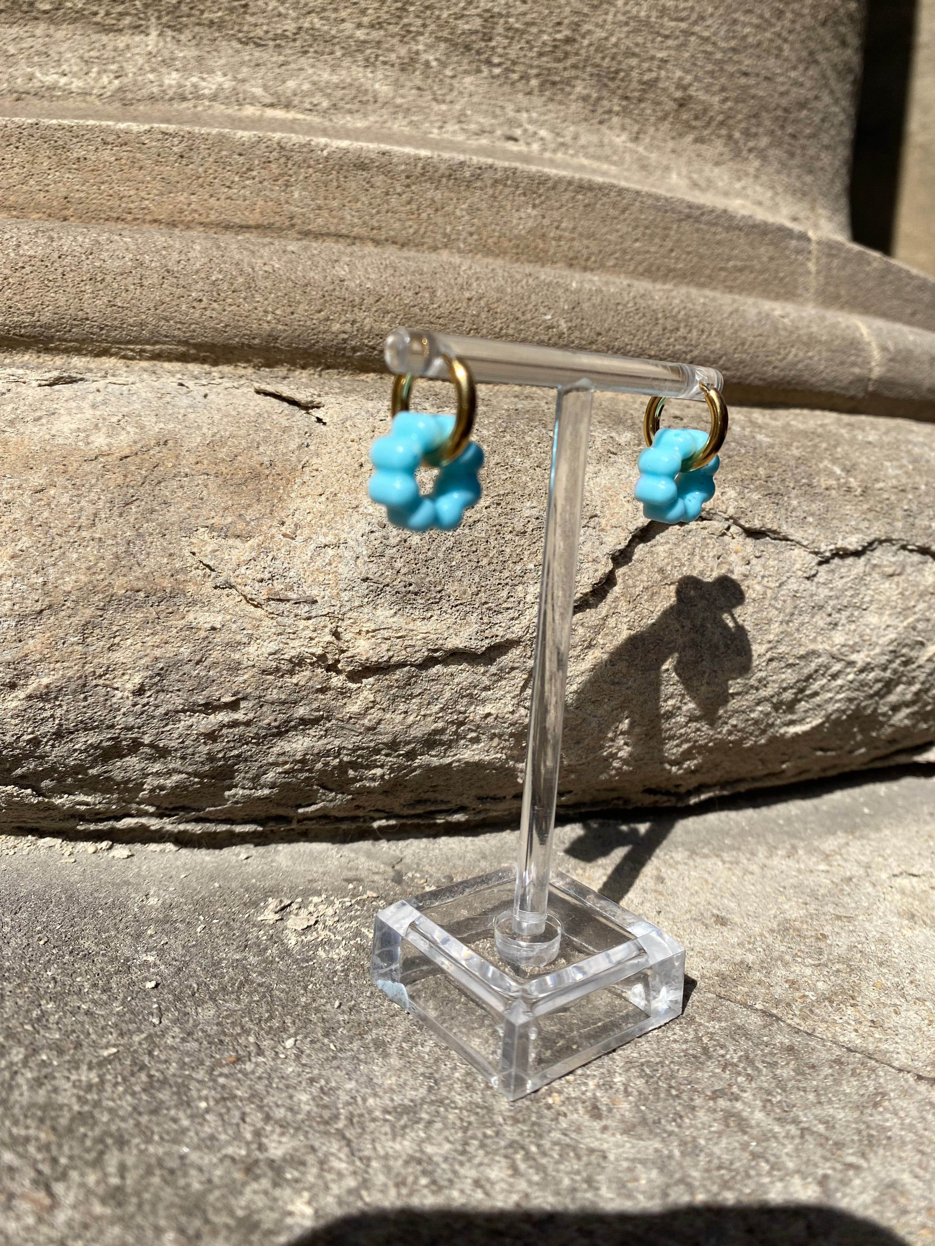 Resin Bubble Flower Hoops