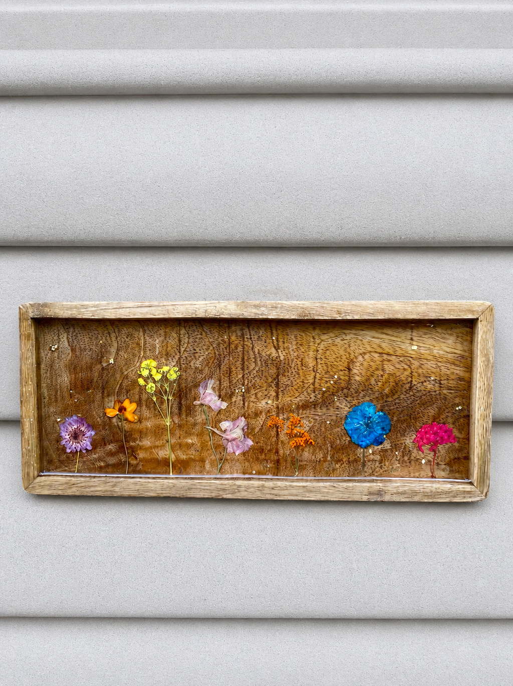 Mangowood & Resin Flower Tray