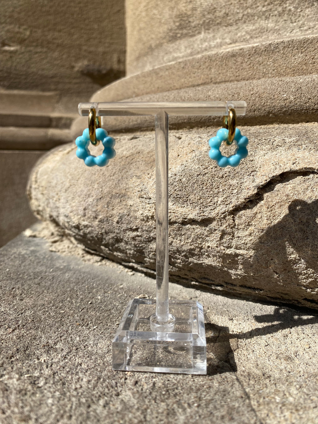 Resin Bubble Flower Hoops