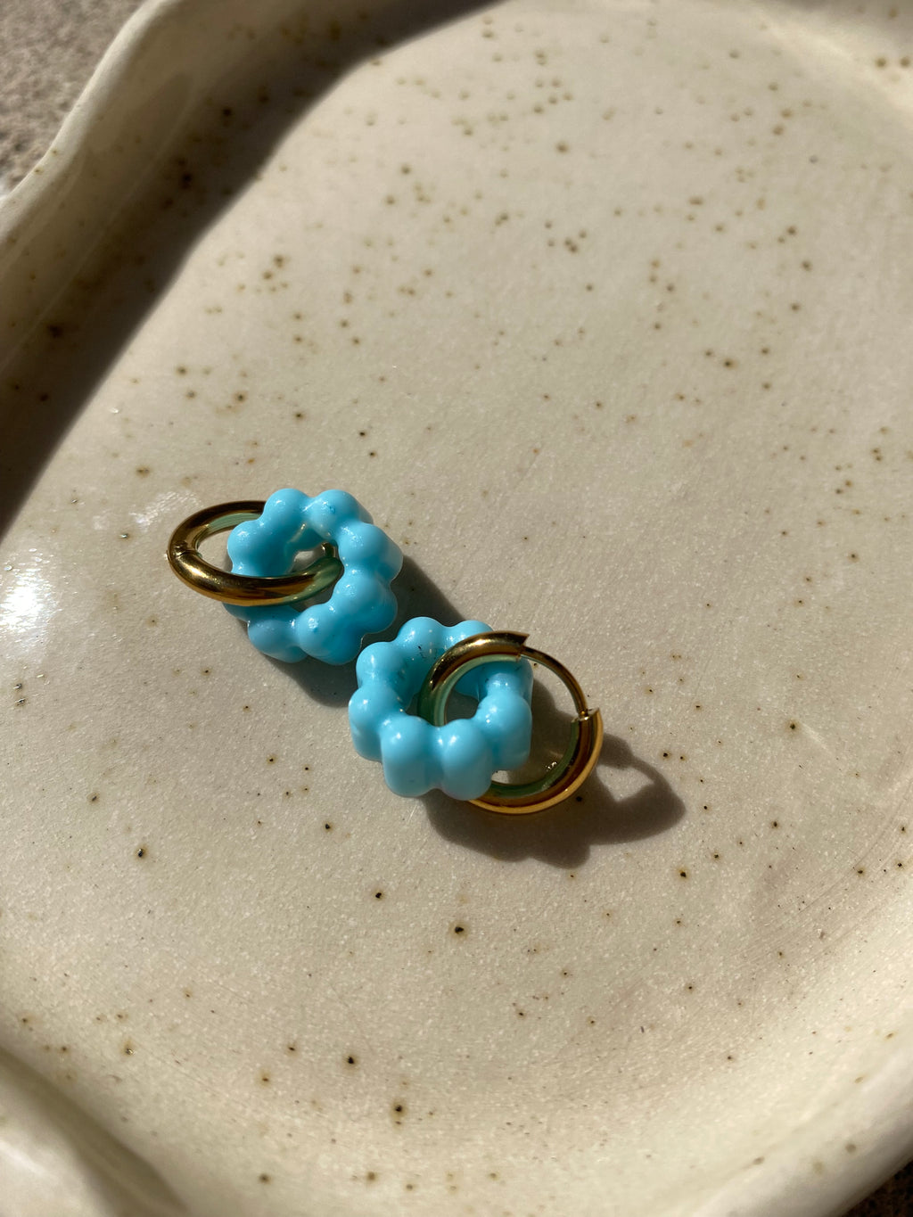 Resin Bubble Flower Hoops
