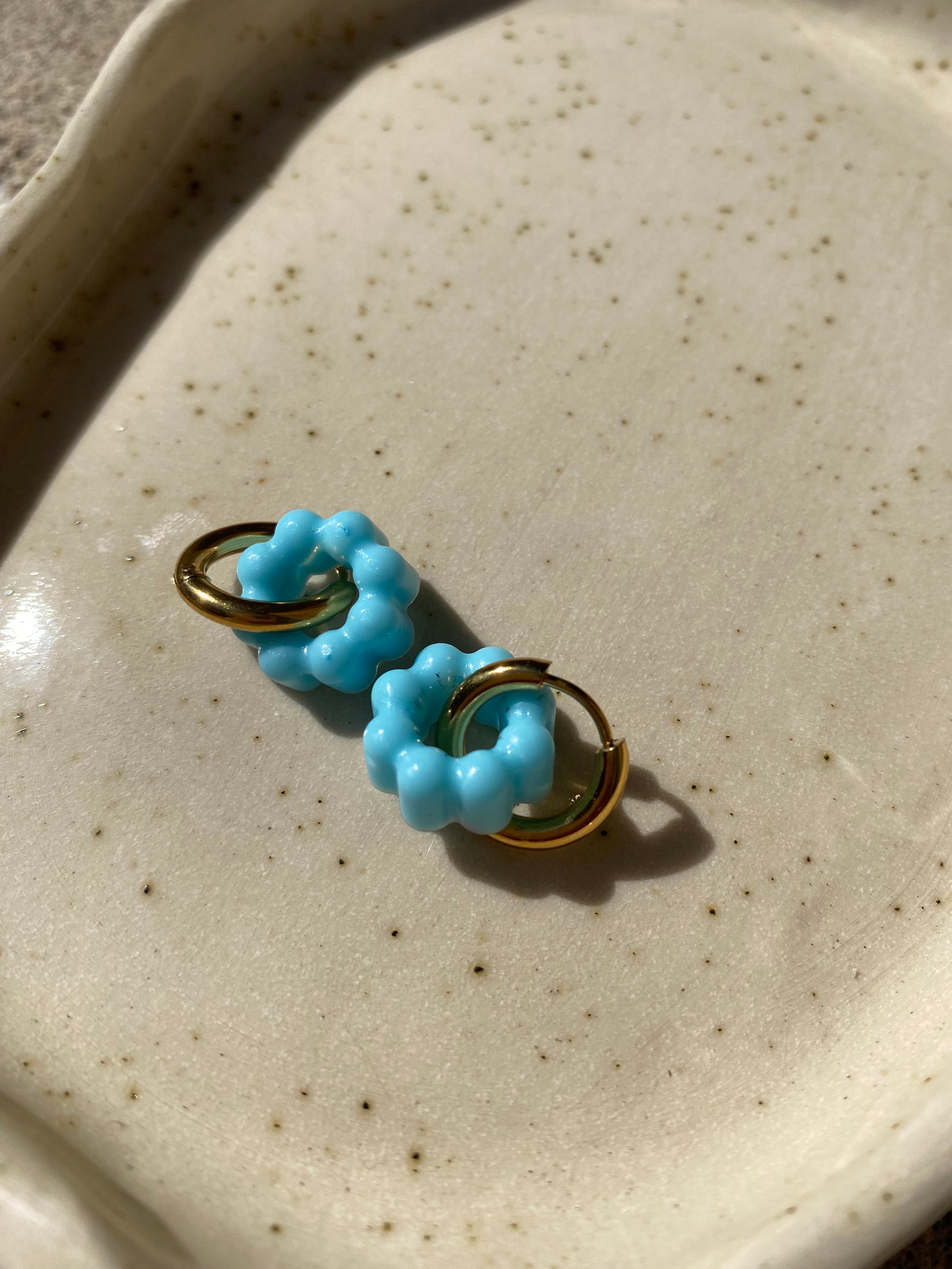 Resin Bubble Flower Hoops