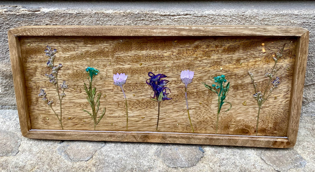 Mangowood & Resin Flower Tray