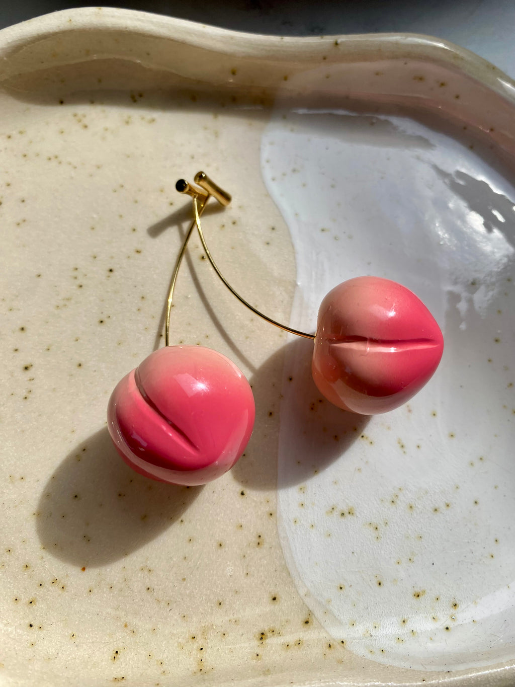 Peach Drop Earrings
