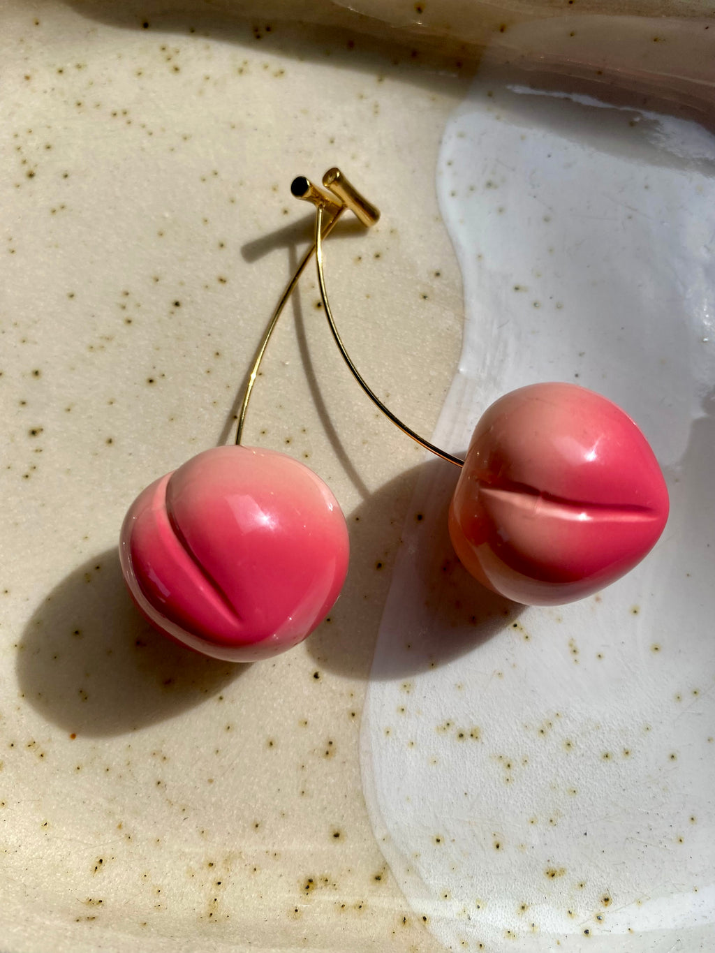 Peach Drop Earrings