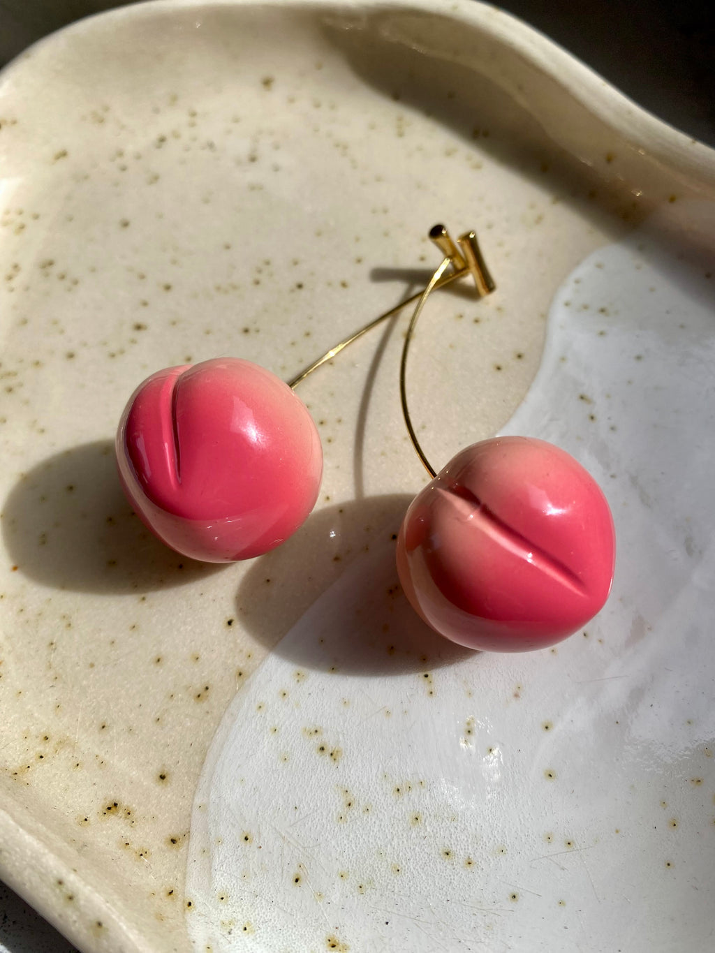 Peach Drop Earrings