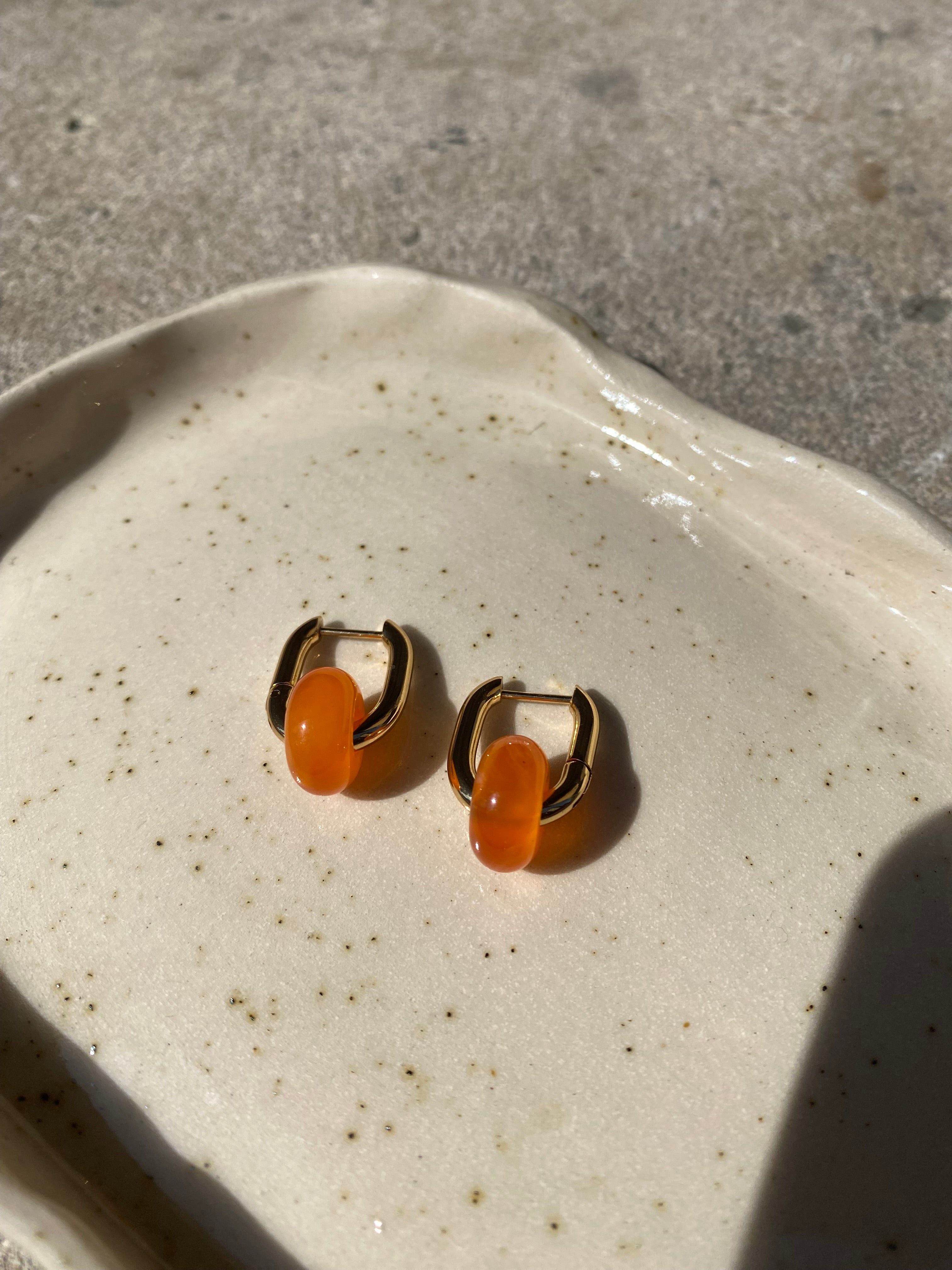 Resin Beads On Rectangle Hoops