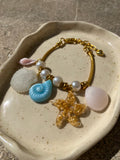Resin Seashell Charm Bracelet