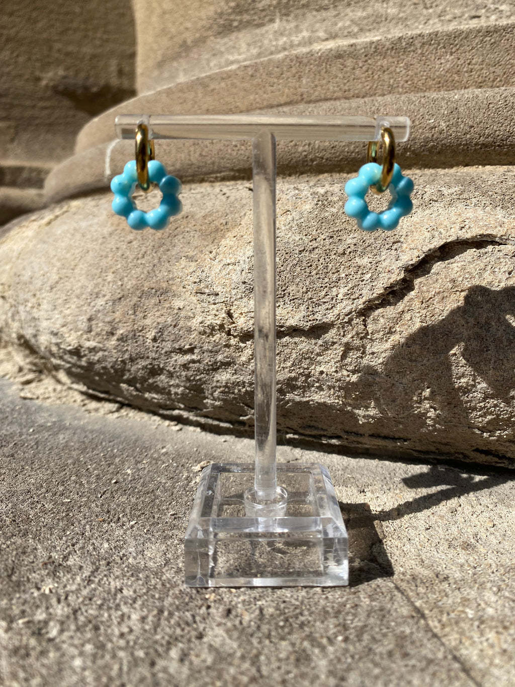 Resin Bubble Flower Hoops
