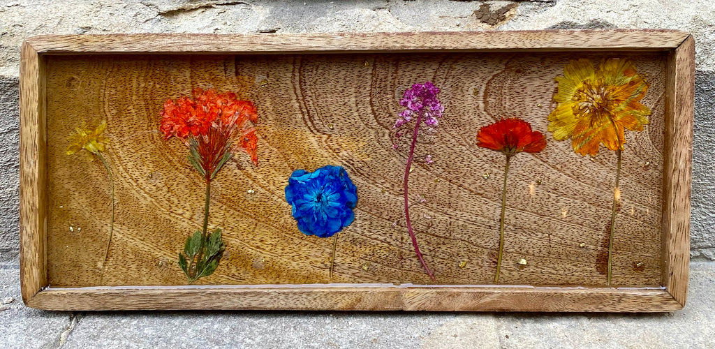 Mangowood & Resin Flower Tray