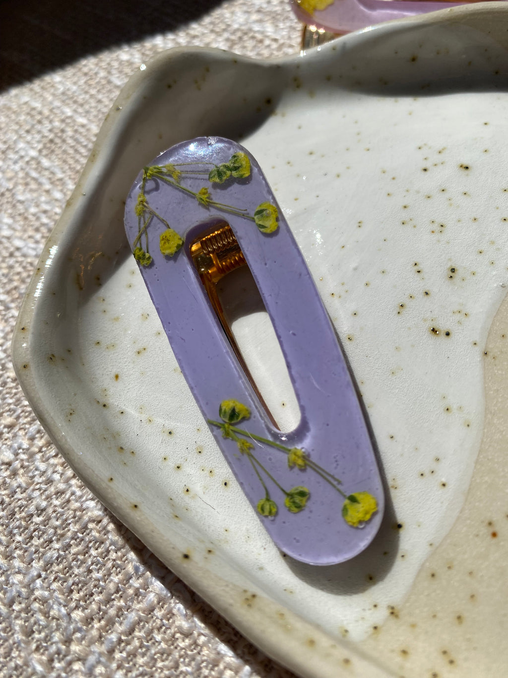 Resin Flower Hair Clip