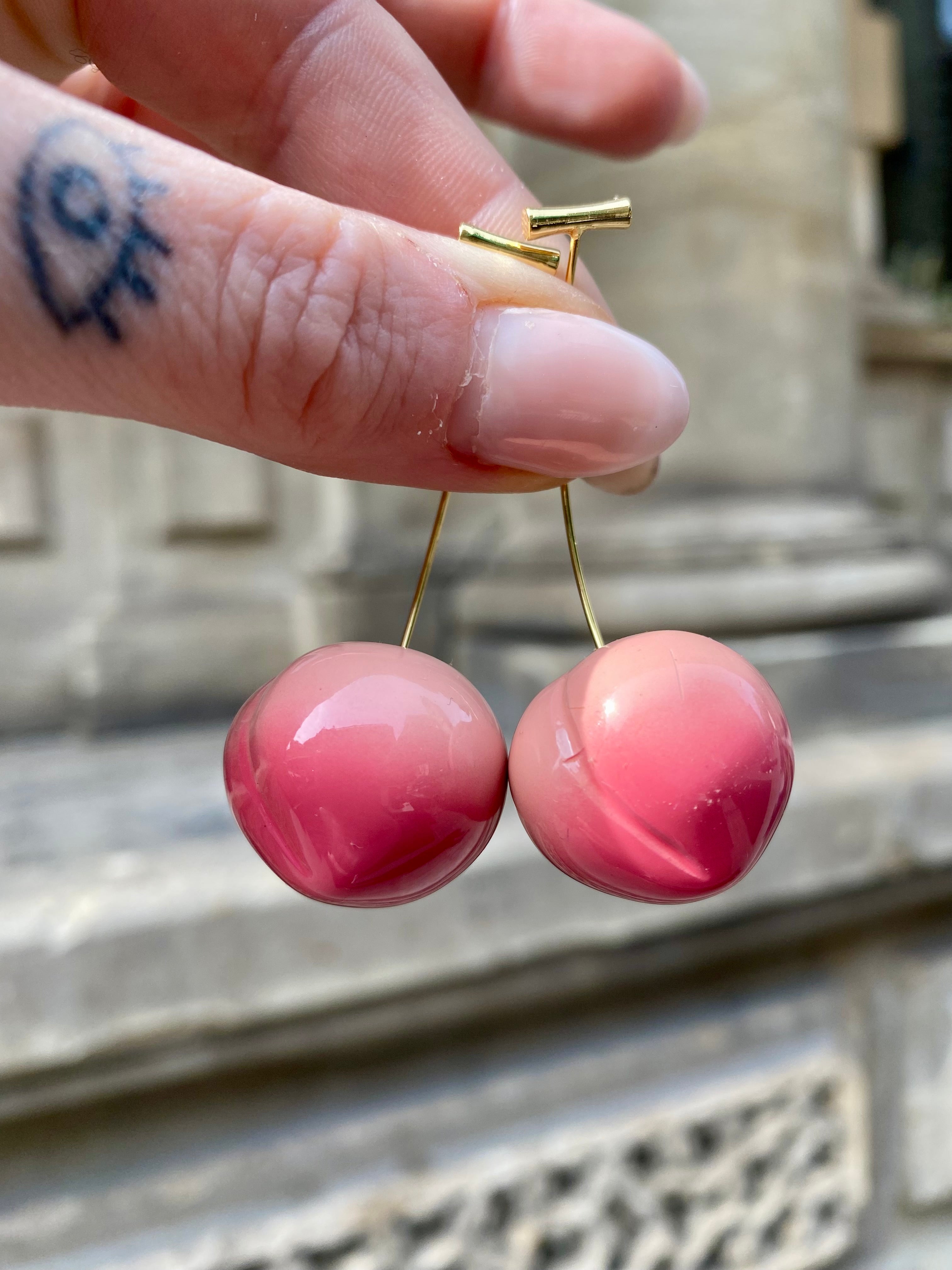 Peach Drop Earrings