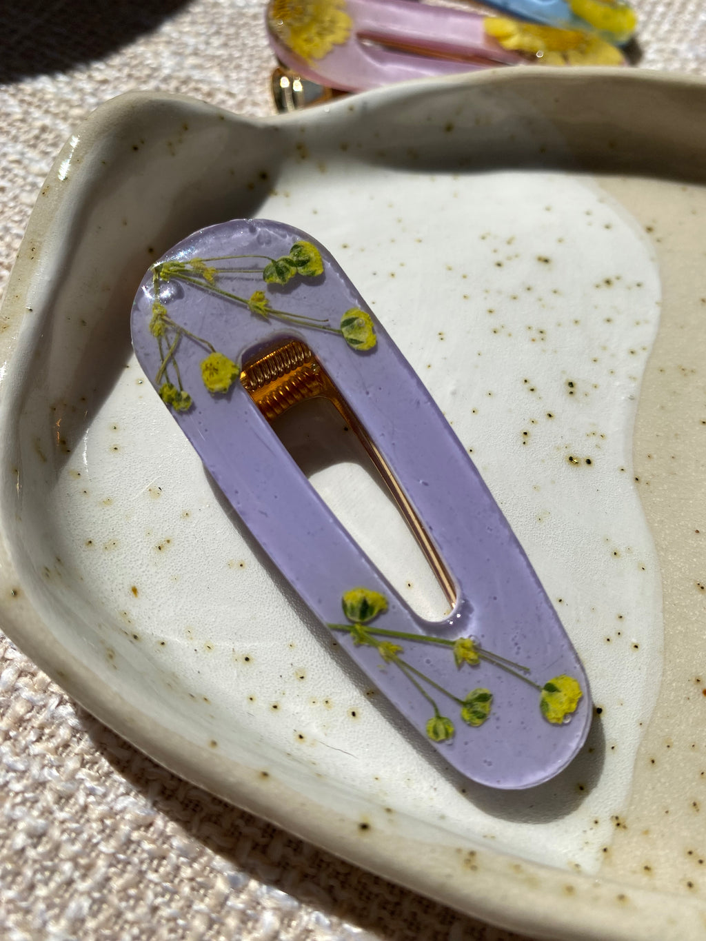 Resin Flower Hair Clip