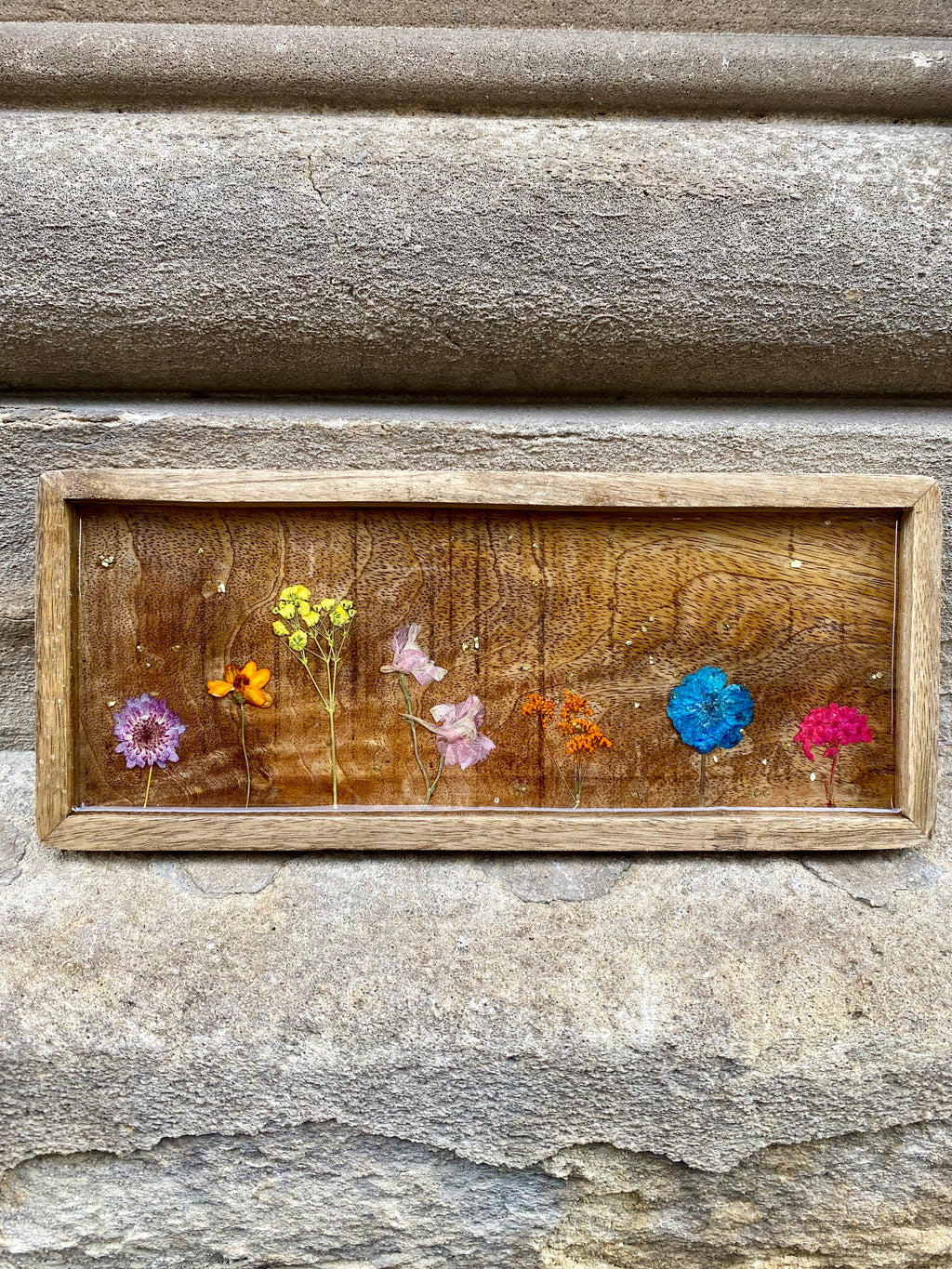 Mangowood & Resin Flower Tray