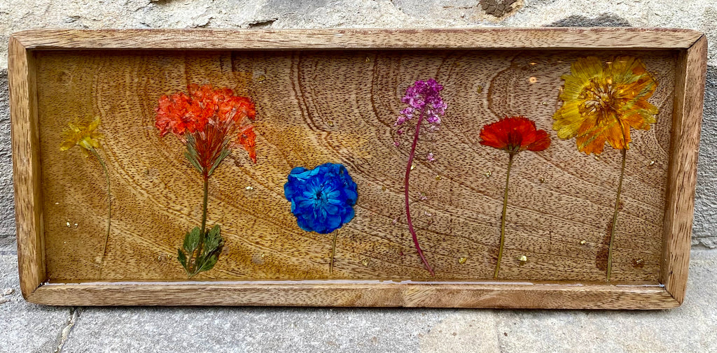Mangowood & Resin Flower Tray