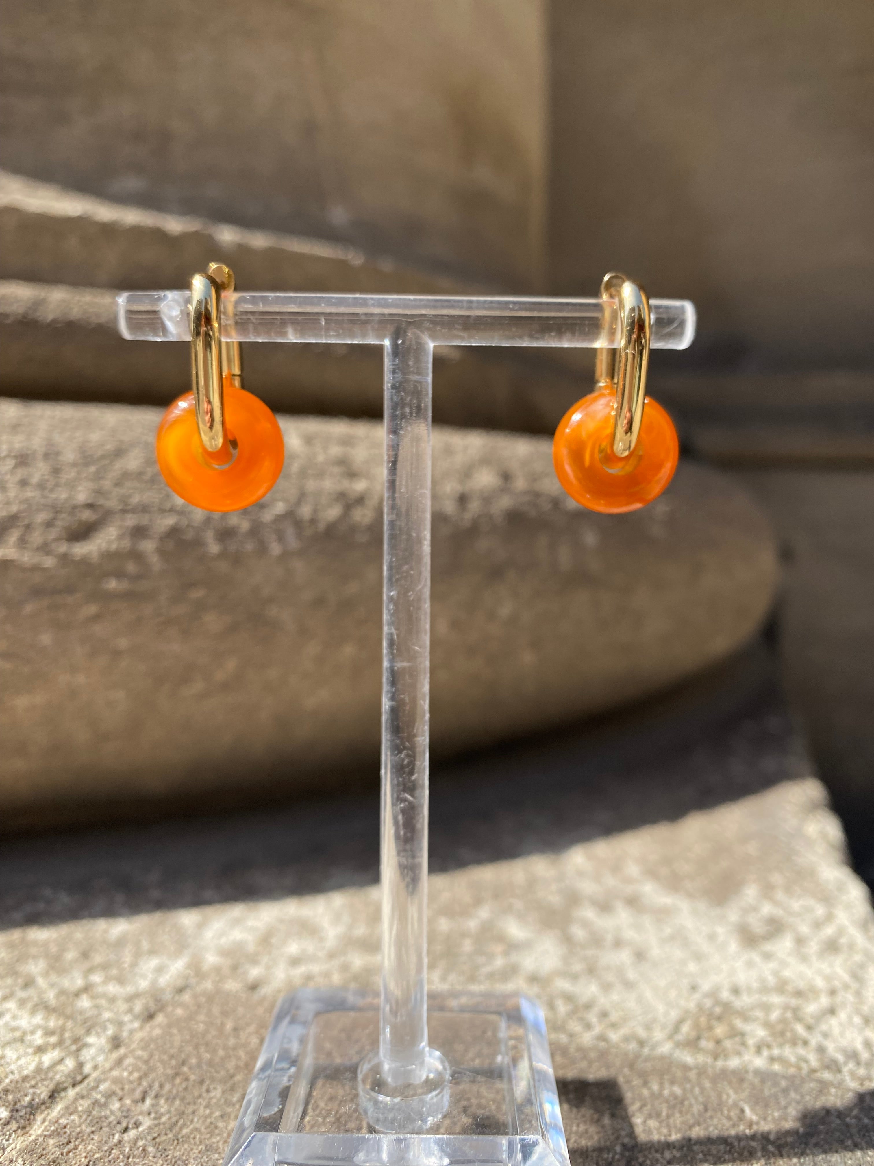 Resin Beads On Rectangle Hoops