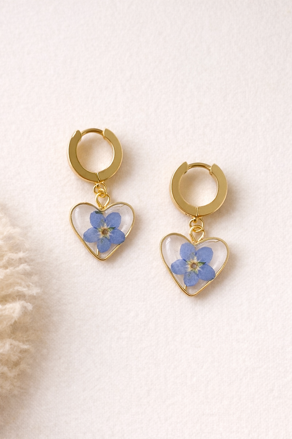 Forget-Me-Not Huggie Hoop Earrings