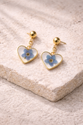 Forget-Me-Not Heart Earrings