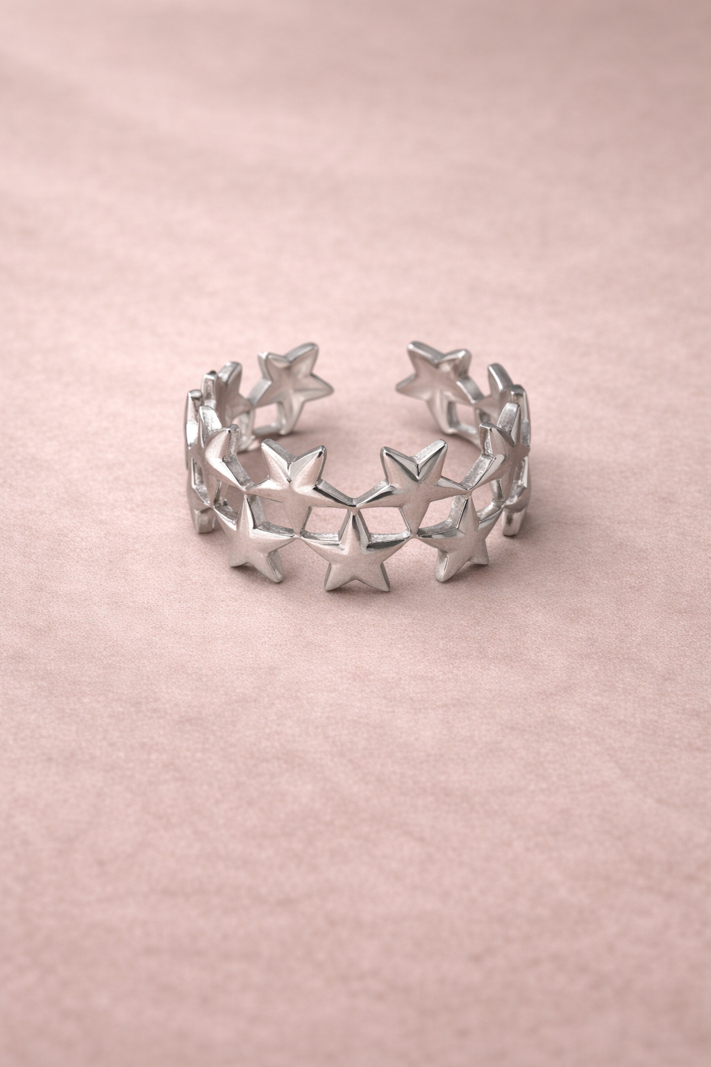 Celestial Star Band Ring – Silver Ion-Plated Stainless Steel