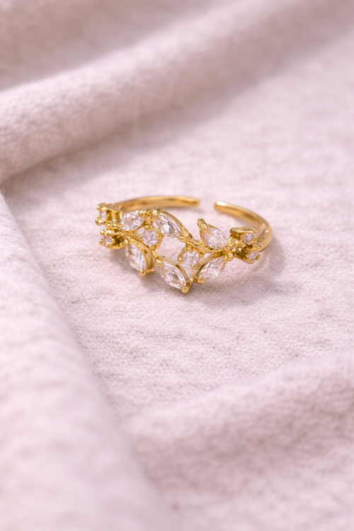 Gold Gemstone Statement Ring