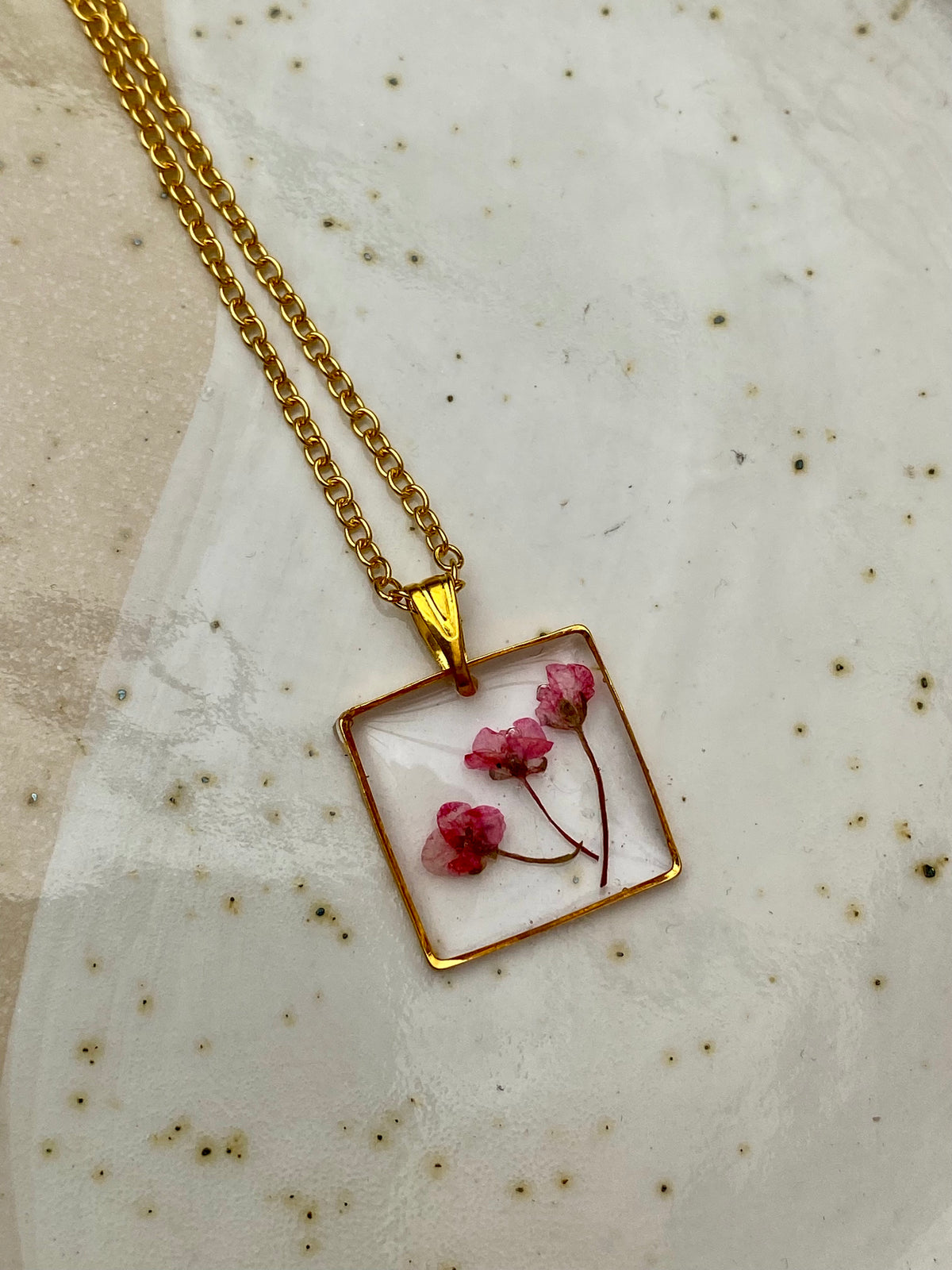 Pressed Flower Necklace