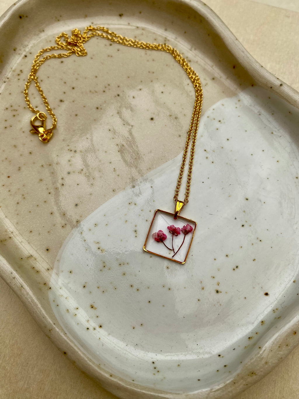 Pressed Flower Necklace