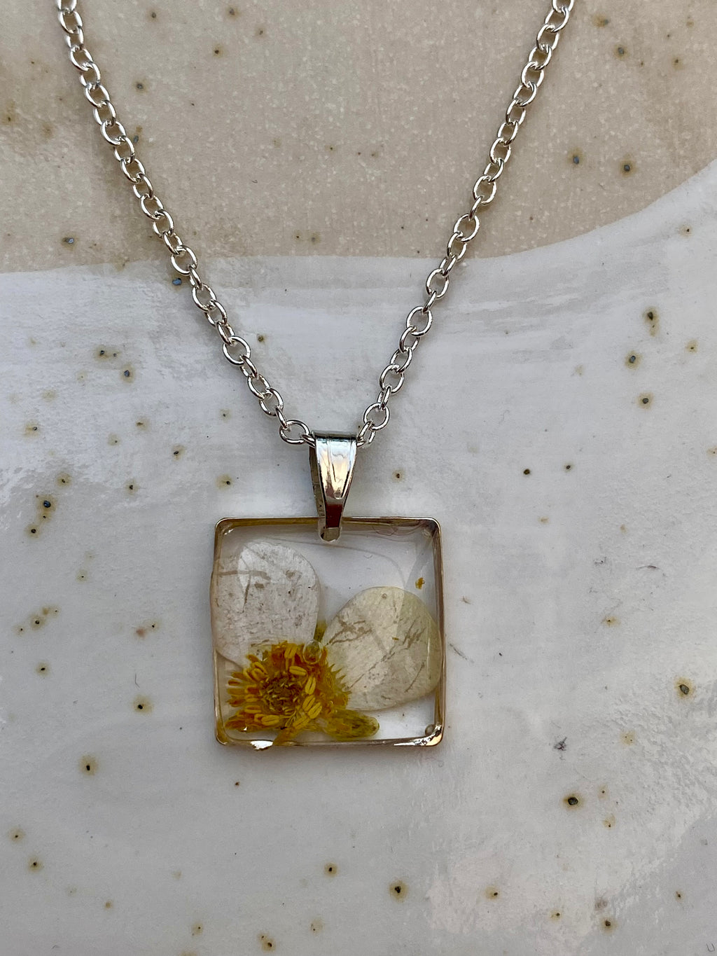 Pressed Flower Necklace