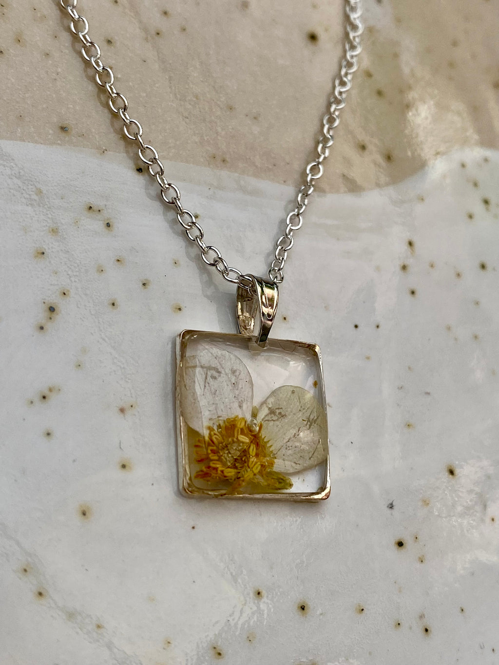 Pressed Flower Necklace