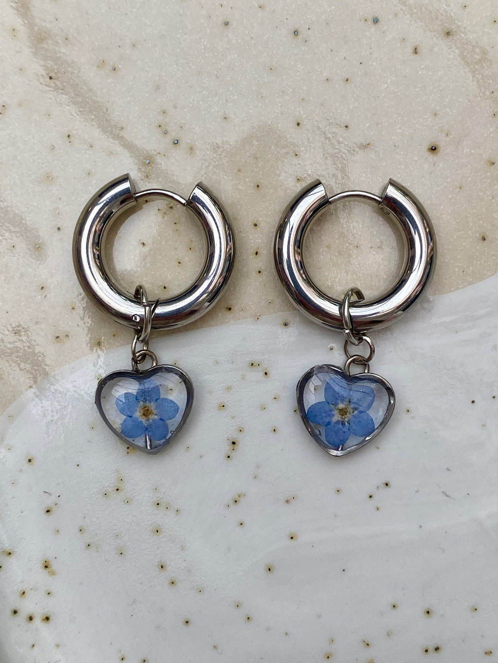 Forget Me Not Hoops