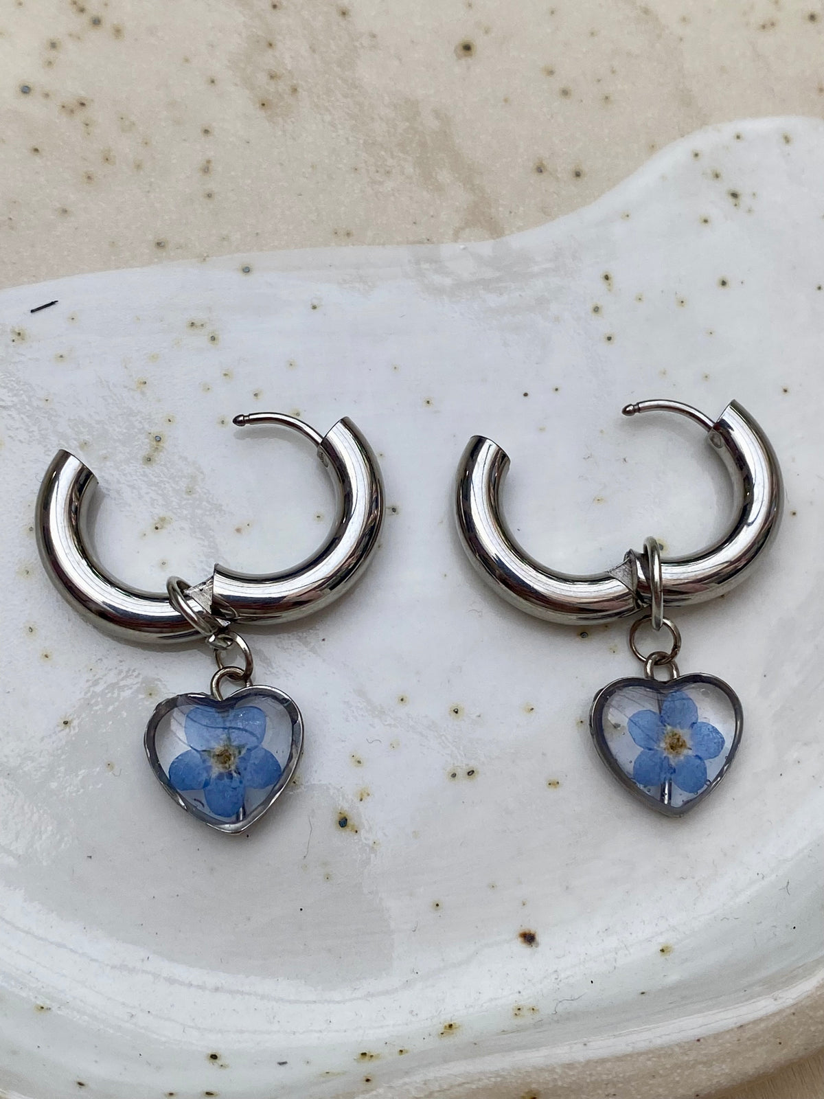 Forget Me Not Hoops