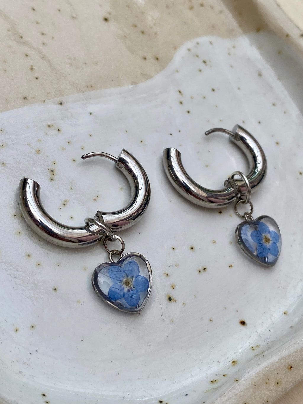 Forget Me Not Hoops