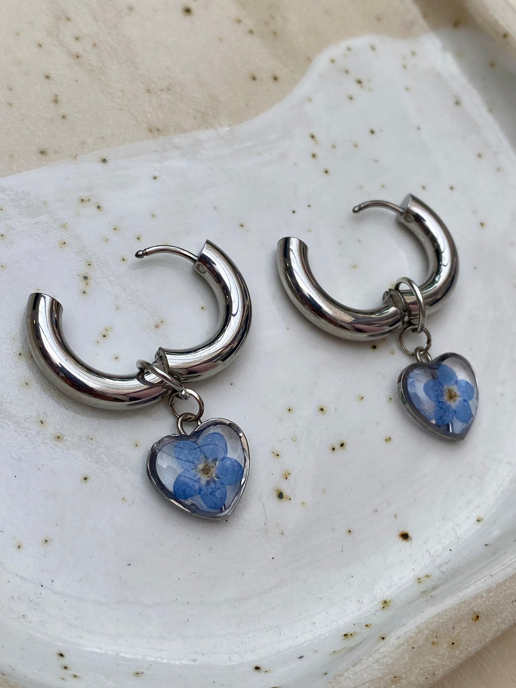Forget Me Not Hoops