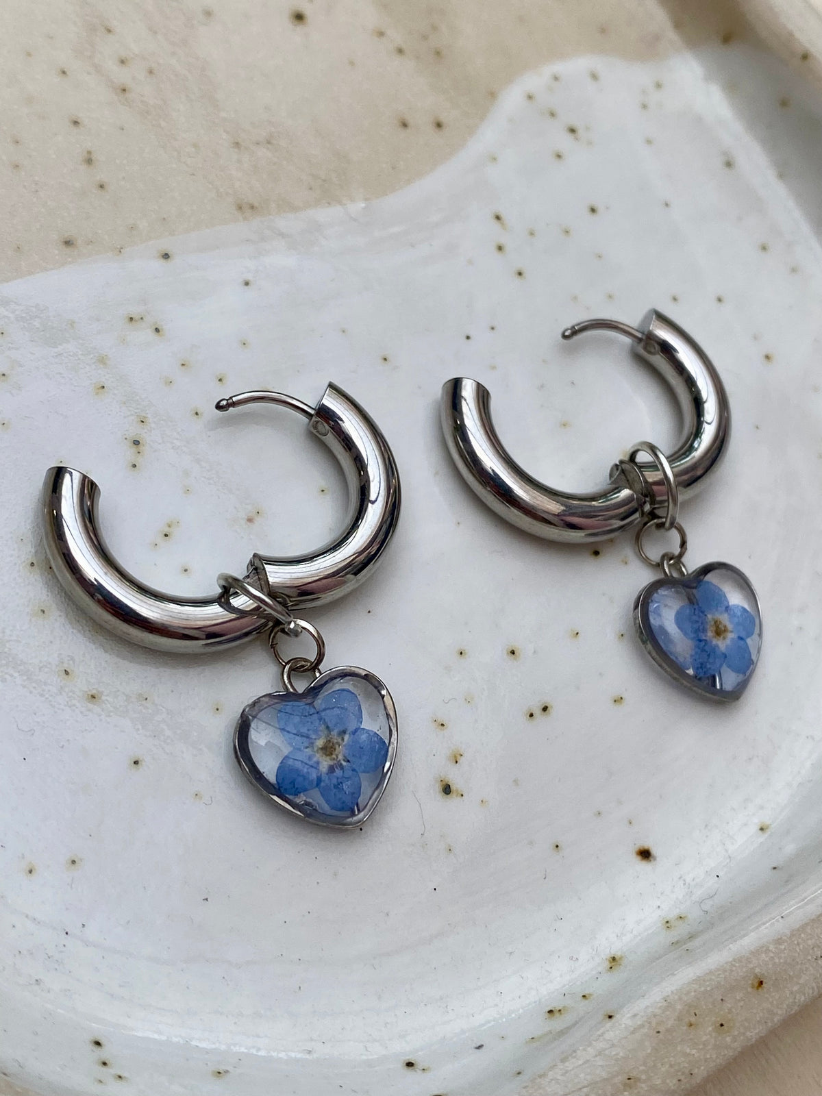 Forget Me Not Hoops