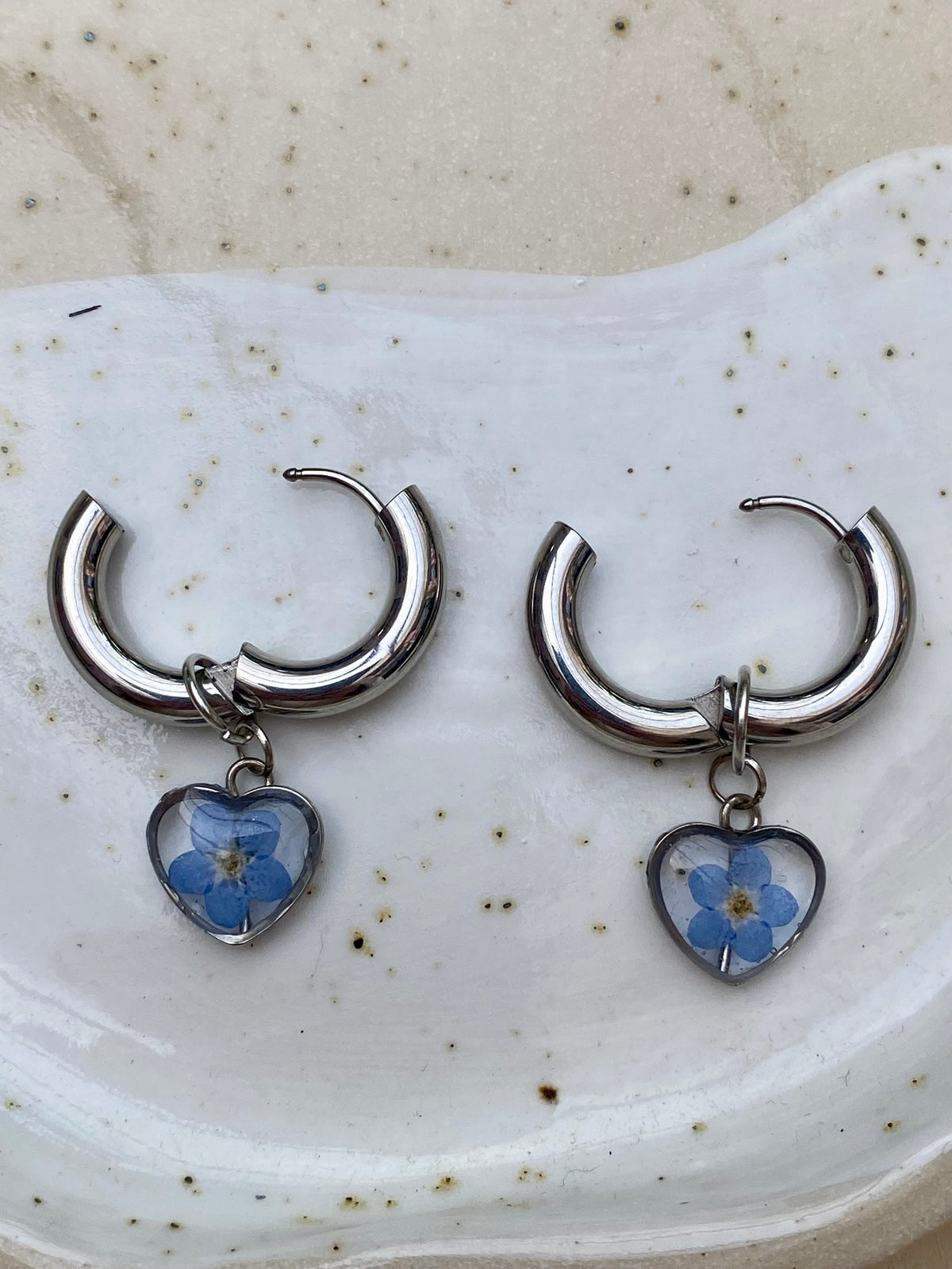 Forget Me Not Hoops