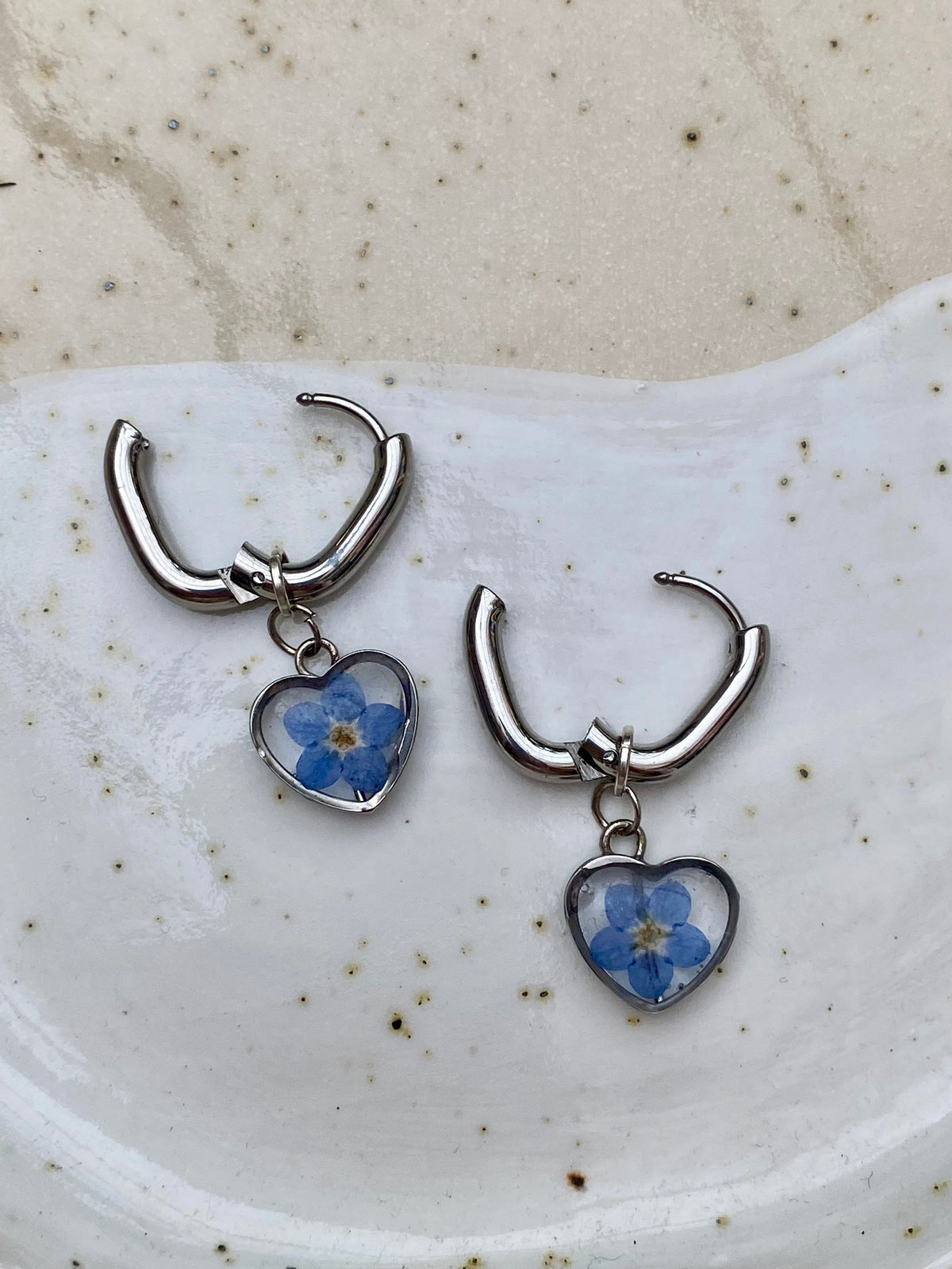 Forget Me Not Hoops
